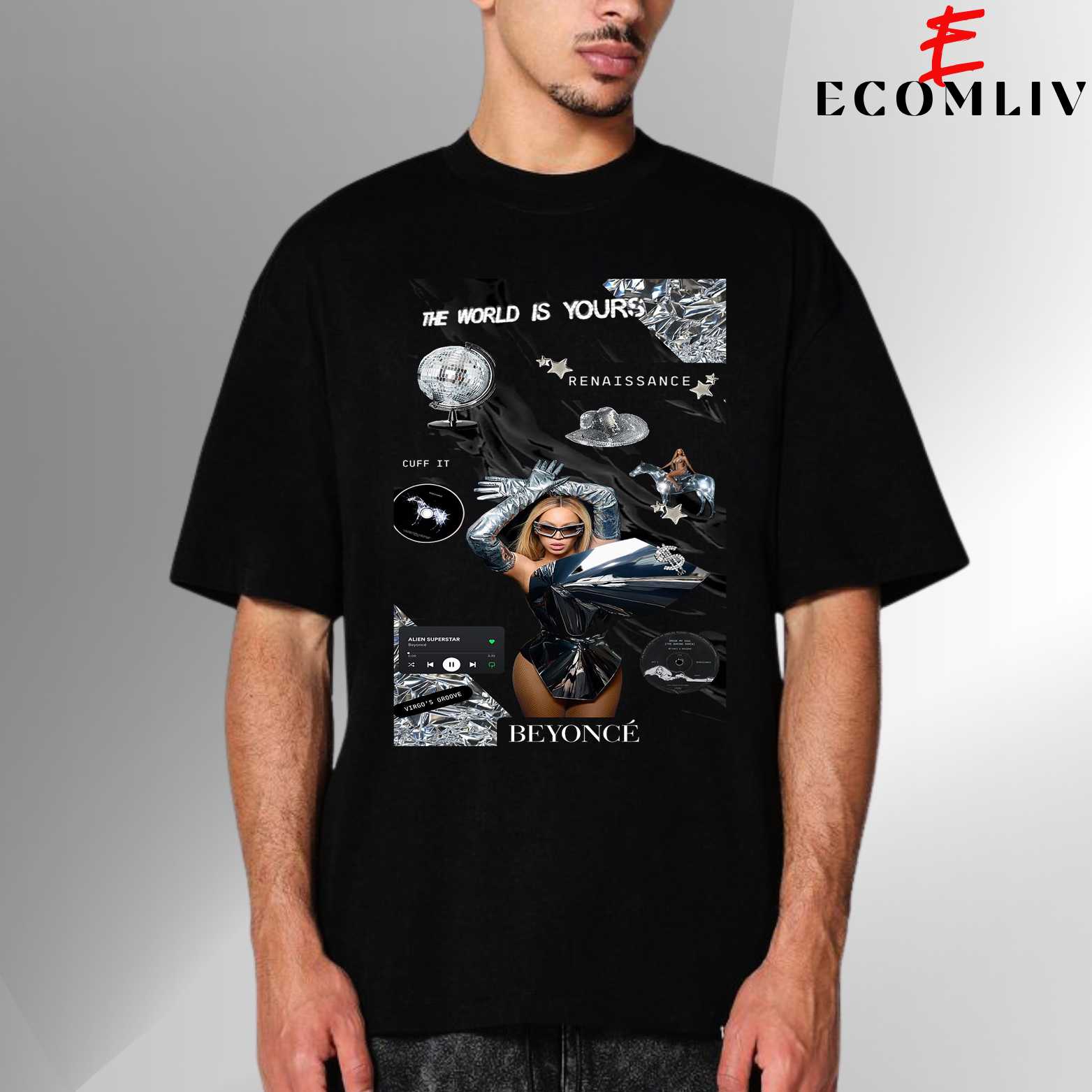 Queen B Live Tour T Shirt Beyoncé, Unisex Concert Tee